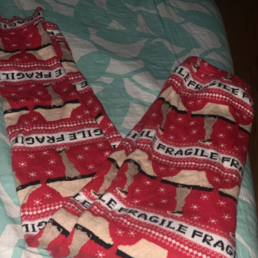 NWOT A CHRISTMAS STORY BRAND SIZS M LEG LAMP LEGGINGS